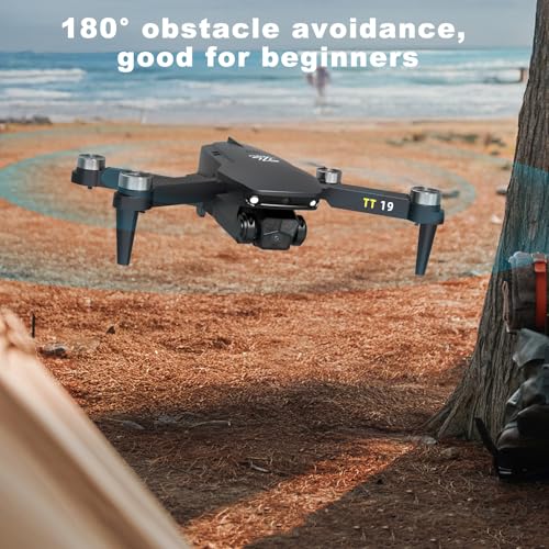 TT19 Foldable 1080P Camera Drone for Adults, Brushless Motor RC Quadcopter, Orange E4143