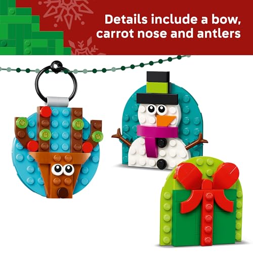 LEGO Christmas Ornament Selection Building Toys, Holiday Crafts for Kids Ages 6+ X24889