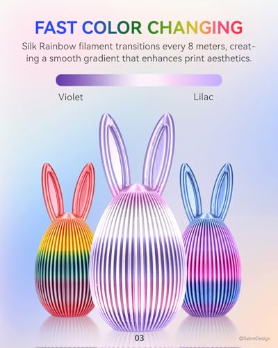 JAYO 3D Printer Filament Bundle, PLA Silk Multicolor 1.75mm, 8 Rolls 2kg G112230
