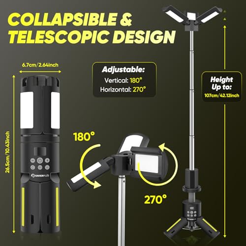 Portable Camping Light 14000mAh Rechargeable Lantern with Magnetic Base Z942
