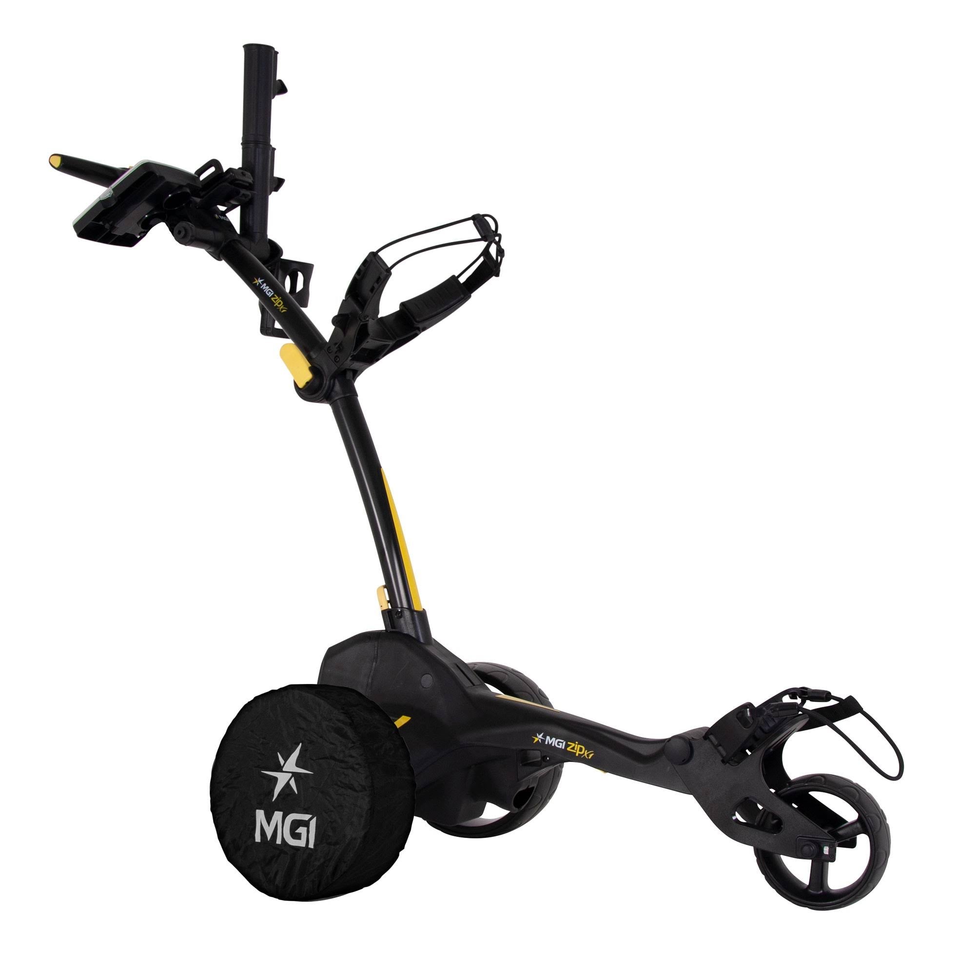 MGI Zip X1 Electric Golf Push Cart with Swivel Wheel, Black F613053