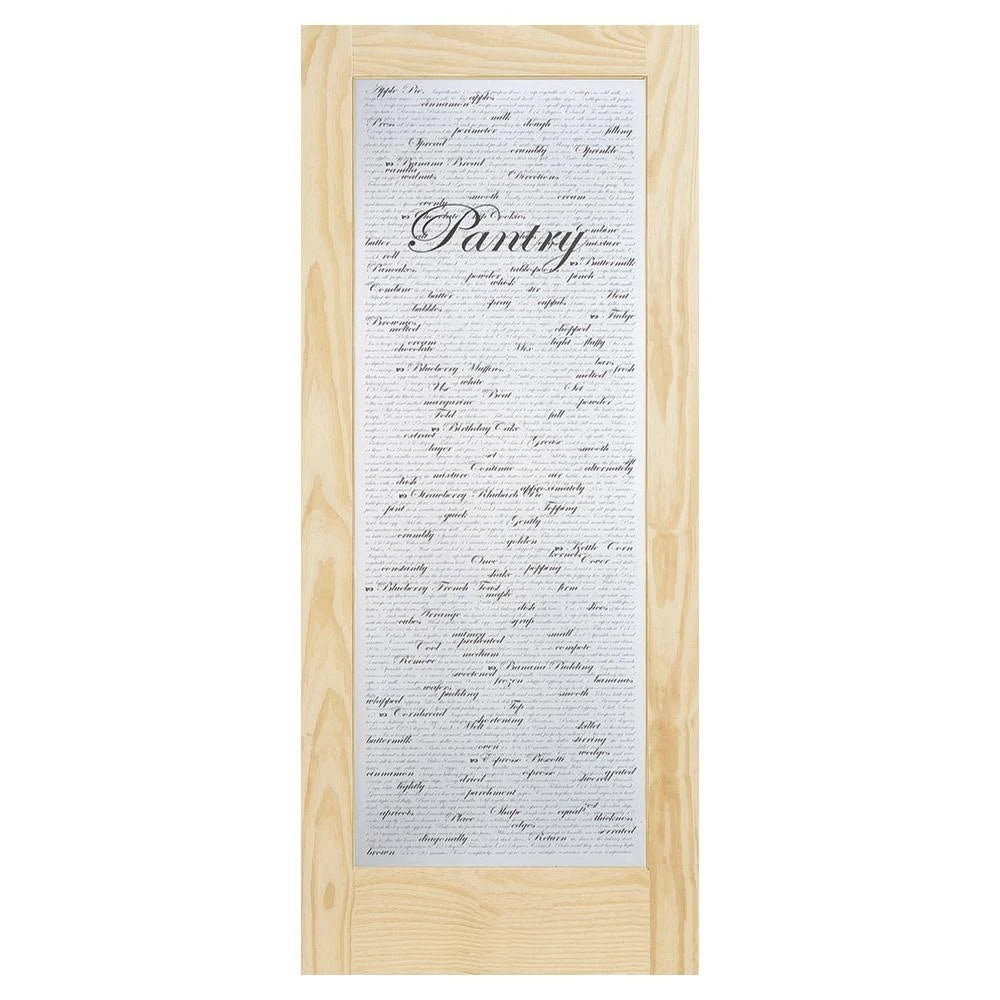 JELD-WEN 32 in. x 80 in. Solid Wood Full Lite Frosted Glass Unfinished Wood Interior Door Slab