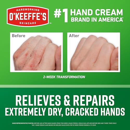 O'Keeffe's Working Hands Hand Cream for Extreme Dryness, 3 oz Tube (2 Pack) F841111