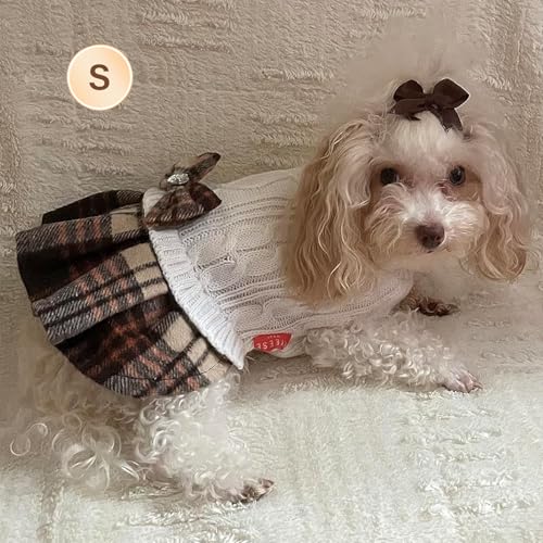 KYEESE Dog Sweater Knitwear with Bowtie for Small Dogs R875009