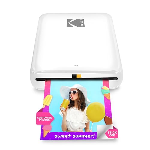 KODAK Step Instant Smartphone Photo Printer - Portable Wireless Zink 2x3" - White G38776