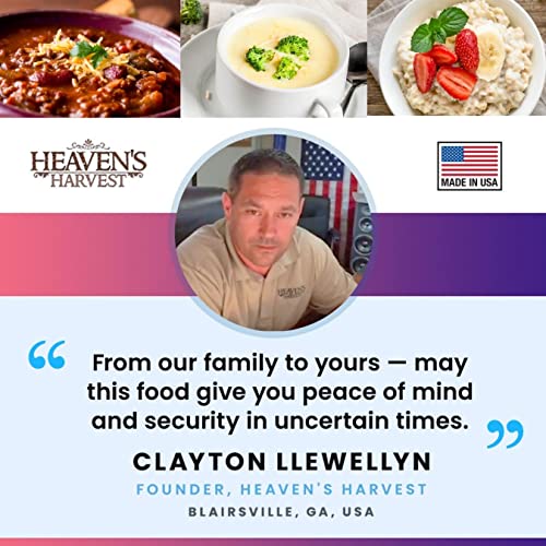 Heaven’s Harvest 25-Year Family Food Kit, Freeze Dried Emergency Food Supply in Waterproof Bucket J222