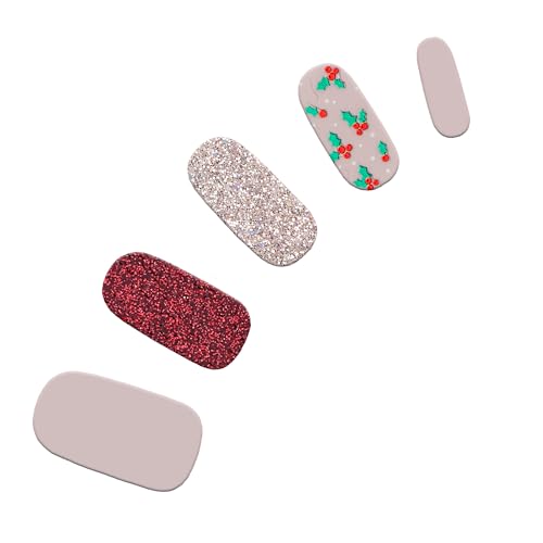 Dashing Diva Gloss Nail Strips Santa Baby - Gel Nail Stickers, 32 Count R845