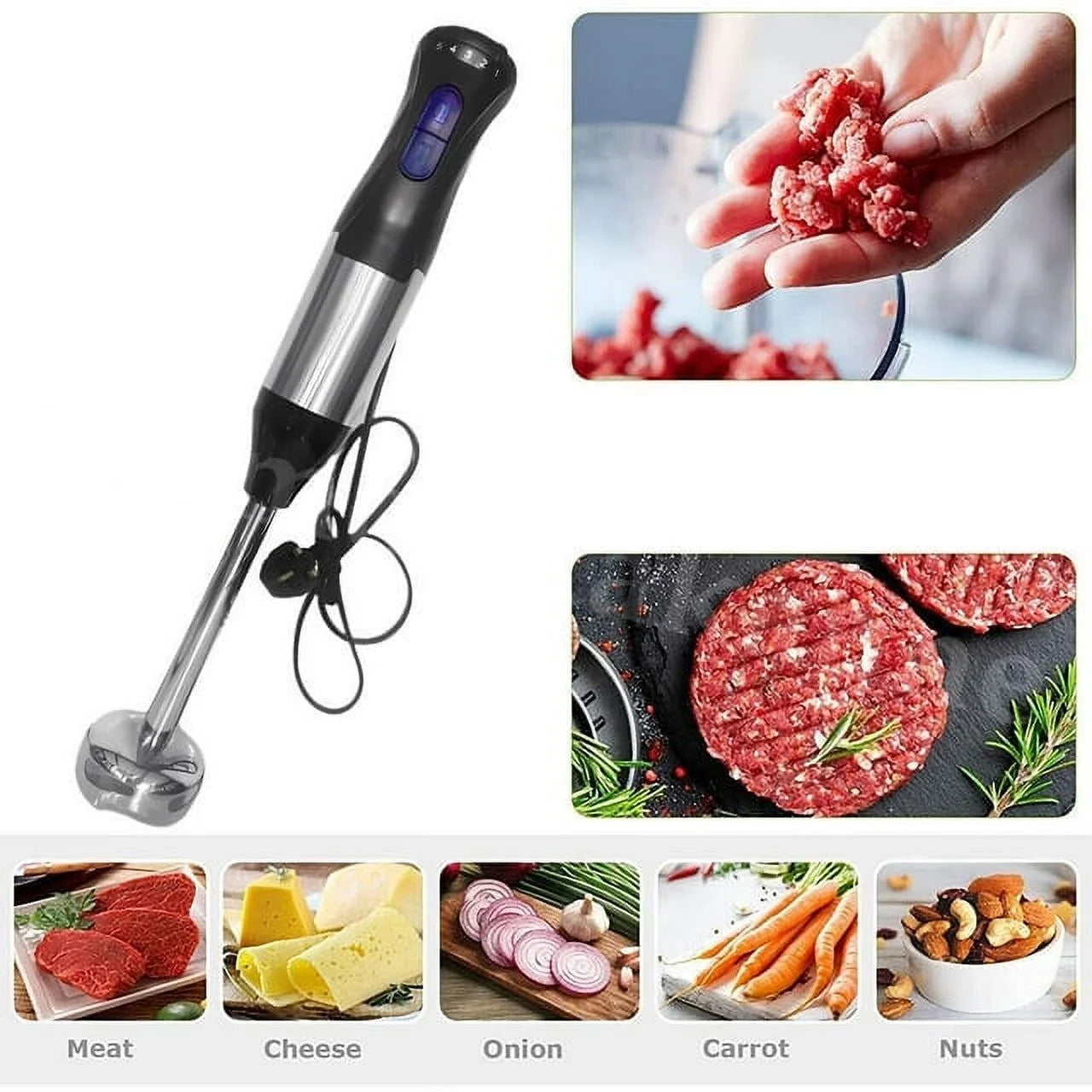 Immersion Blender 4-in-1, 1000W Handheld Electric Blender for Kitchen S29138