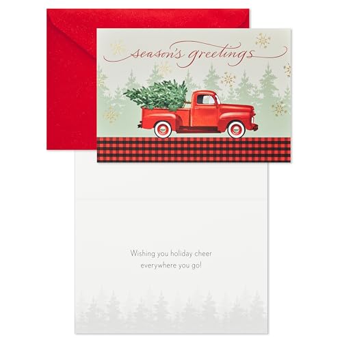 Hallmark Boxed Christmas Cards, Rustic Red Truck (40 Cards with Envelopes) I527113