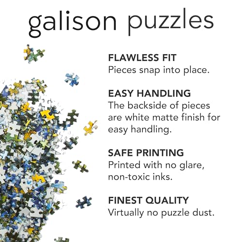 Galison Winter Lights Foil Puzzle, 500 Pieces, 20" x 20" Holiday Jigsaw Puzzle P8985