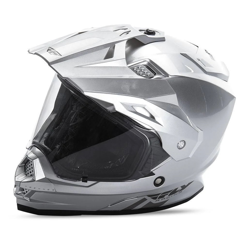 Fly Racing Trekker Solid Helmet Silver K491770