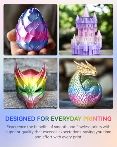 JAYO 3D Printer Filament Bundle, PLA Silk Multicolor 1.75mm, 8 Rolls 2kg G112230