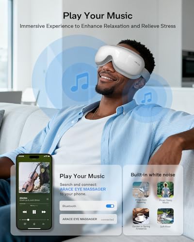 Heated Eye Massager with Bluetooth Music for Migraine Relief G49099