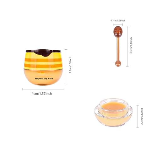 6 PCS Bee Lip Balm Honey Pot Propolis Lip Mask Moisturizing W289