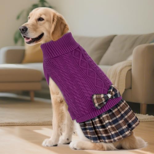 KYEESE Dog Sweater Knitwear with Bowtie for Small Dogs R875009