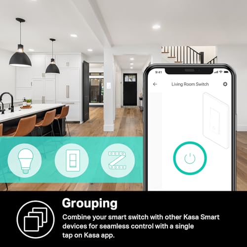 Kasa Smart Light Switch HS200P3, Single Pole, 3-Pack, White F12053
