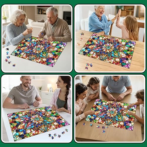 Jigsaw Puzzles for Adults 1000 Pieces Christmas Snowman with Poster E2938