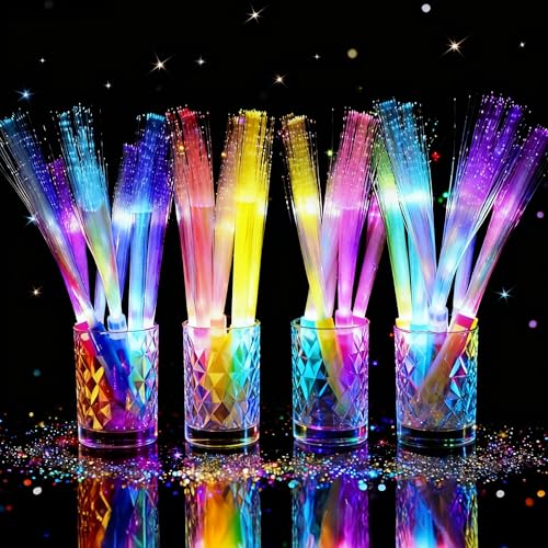 Glow Fiber Optic Wands 24 PCS for Party Favors X726