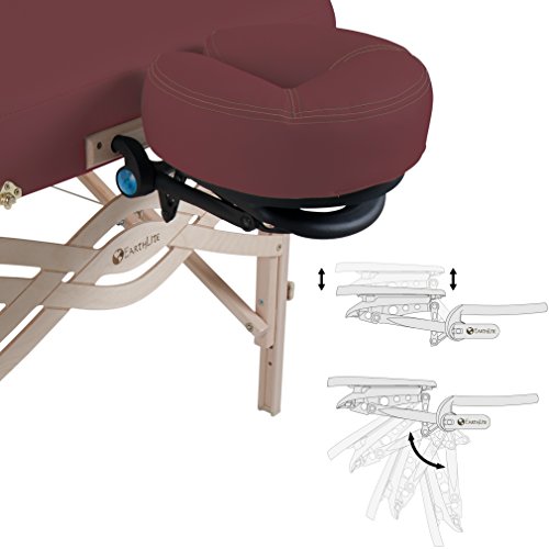EARTHLITE Premium Portable Massage Table Package SPIRIT with Flex-Rest Face Cradle & Strata Face Pillow, Carry Case, Made in USA E382