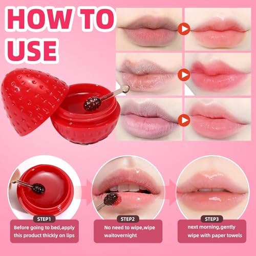 6 PCS Mini Bee Lip Balm Fruit Pot Set for Teens Girls K98258