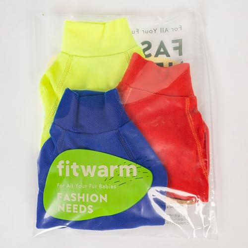 Fitwarm 3 Pack Classic Fleece Dog Sweater for Small Dogs, Medium D613