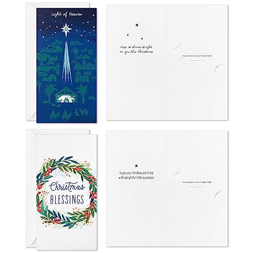 Hallmark Boxed Religious Christmas Cards Assortment, 24 Cards with Envelopes T4629