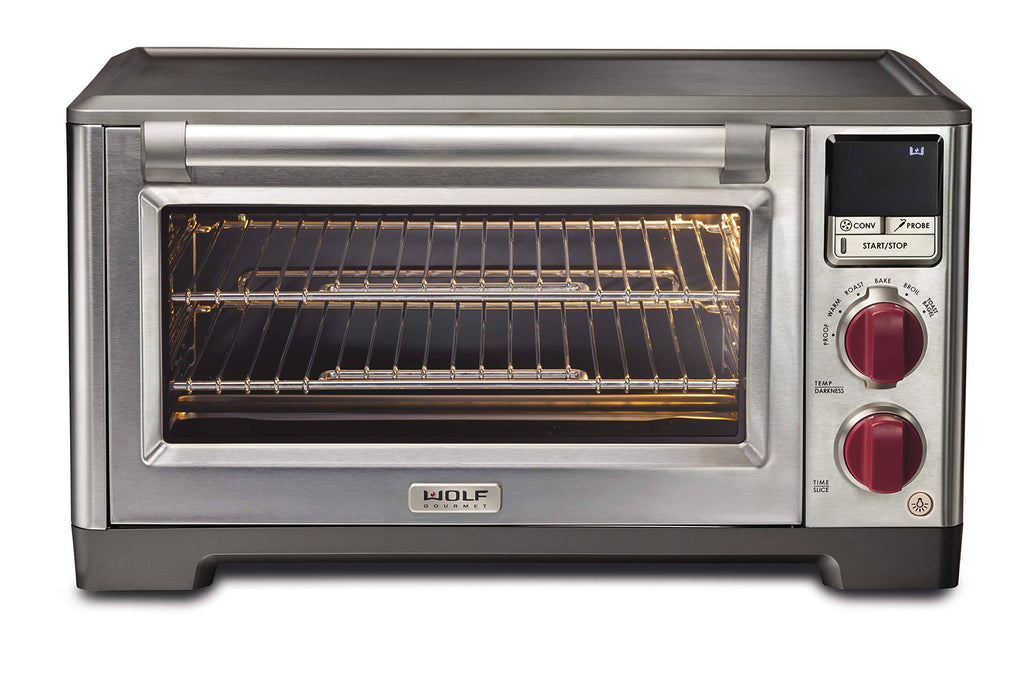 Wolf Gourmet Elite Countertop Oven with Red Knobs