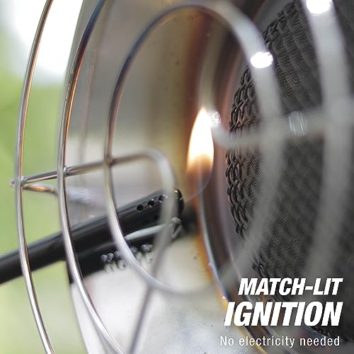 15,000 BTU Portable Propane Radiant Heater, Grey/Silver N740