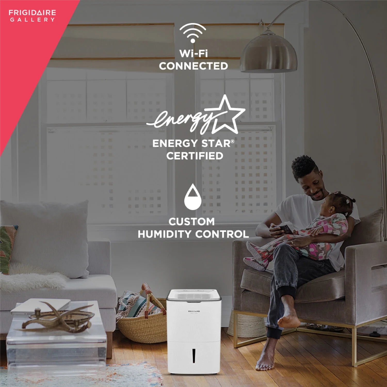 Frigidaire 50-Pint Smart Portable Dehumidifier with Wi-Fi Q1925