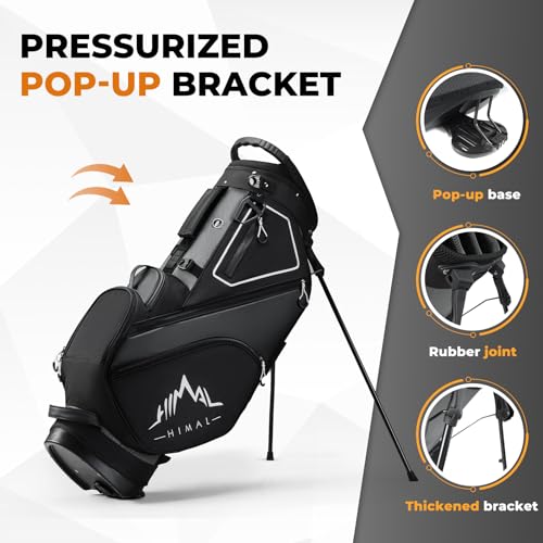 14 Way Dividers Golf Stand Bag Lightweight with Multiple Pockets E912707
