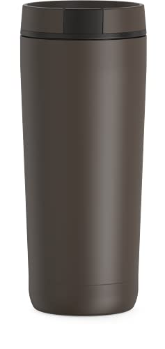 THERMOS ALTA SERIES Stainless Steel Tumbler 18 oz, Matte Steel/Espresso Black U63813