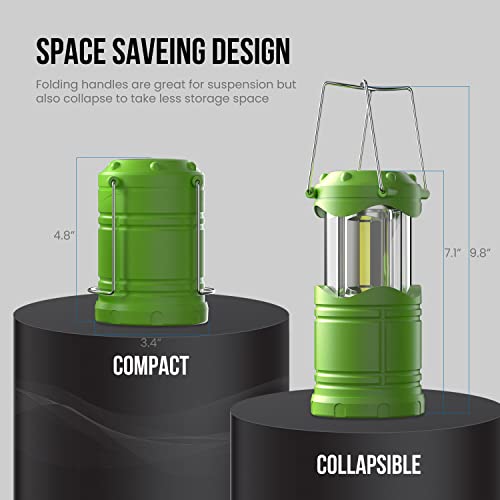 Lichamp LED Camping Lantern 4 Pack, Battery Powered Portable Hanging Light X975