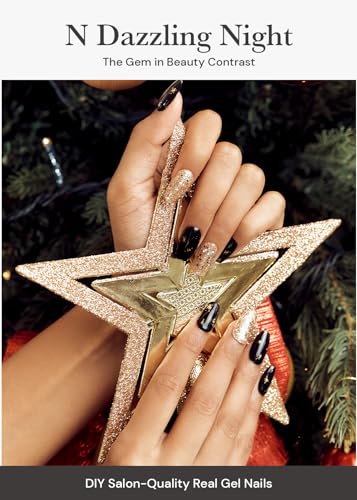 ohora Semi Cured Gel Nail Strips Red Chrome & Joy Christmas Set V6536