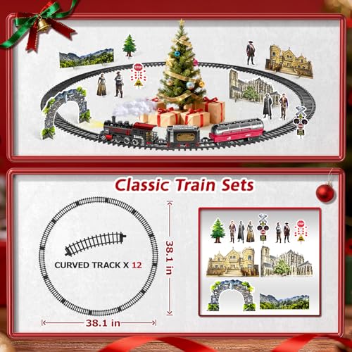 Christmas Train Set with Lights and Sound for Kids Ages 4-8 C174