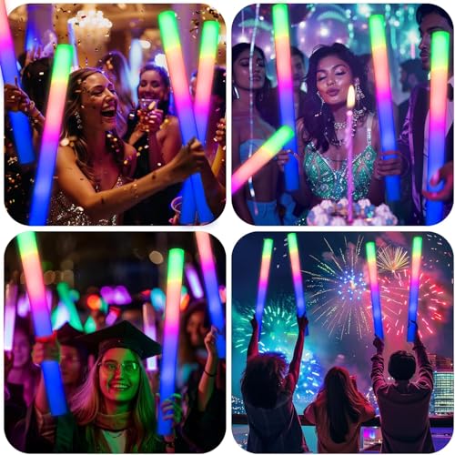 68 Pack LED Foam Glow Sticks for Weddings & Parties L39023