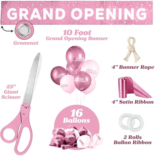 Deluxe Grand Opening Ribbon Cutting Kit - 25" Giant Scissors with Gold Satin Ribbon M4491