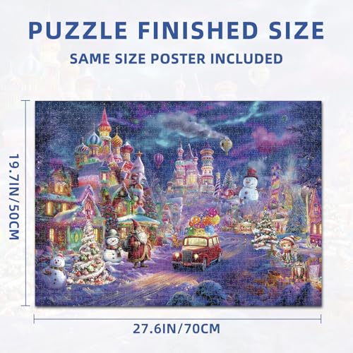 Nattork Jigsaw Puzzle 1000 Pieces for Adults, Christmas House W31652