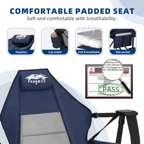 Portable Hammock Camping Chair with Adjustable Back, Supports 330lbs N68621