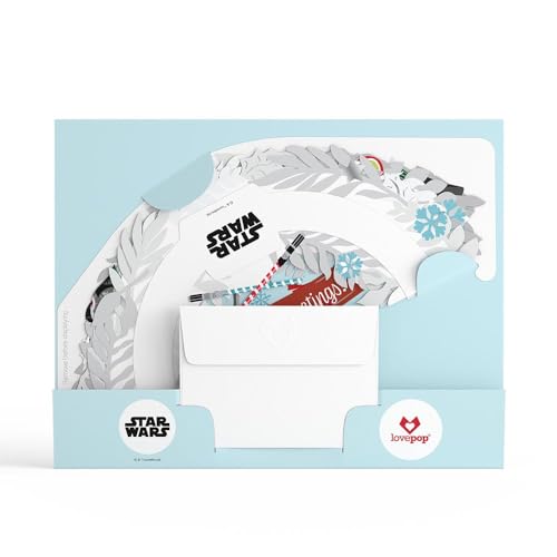 Lovepop Star Wars Galaxy's Greetings Wreath Pop Up Christmas Card F5861