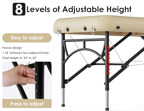 CLORIS 84" Portable Massage Table with Carrying Bag Z191211
