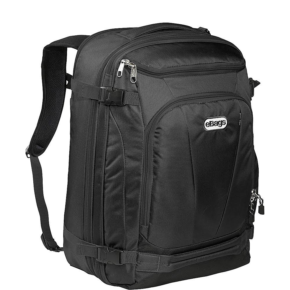 eBags TLS Mother Lode Weekender Convertible Backpack - Solid Black - Megean