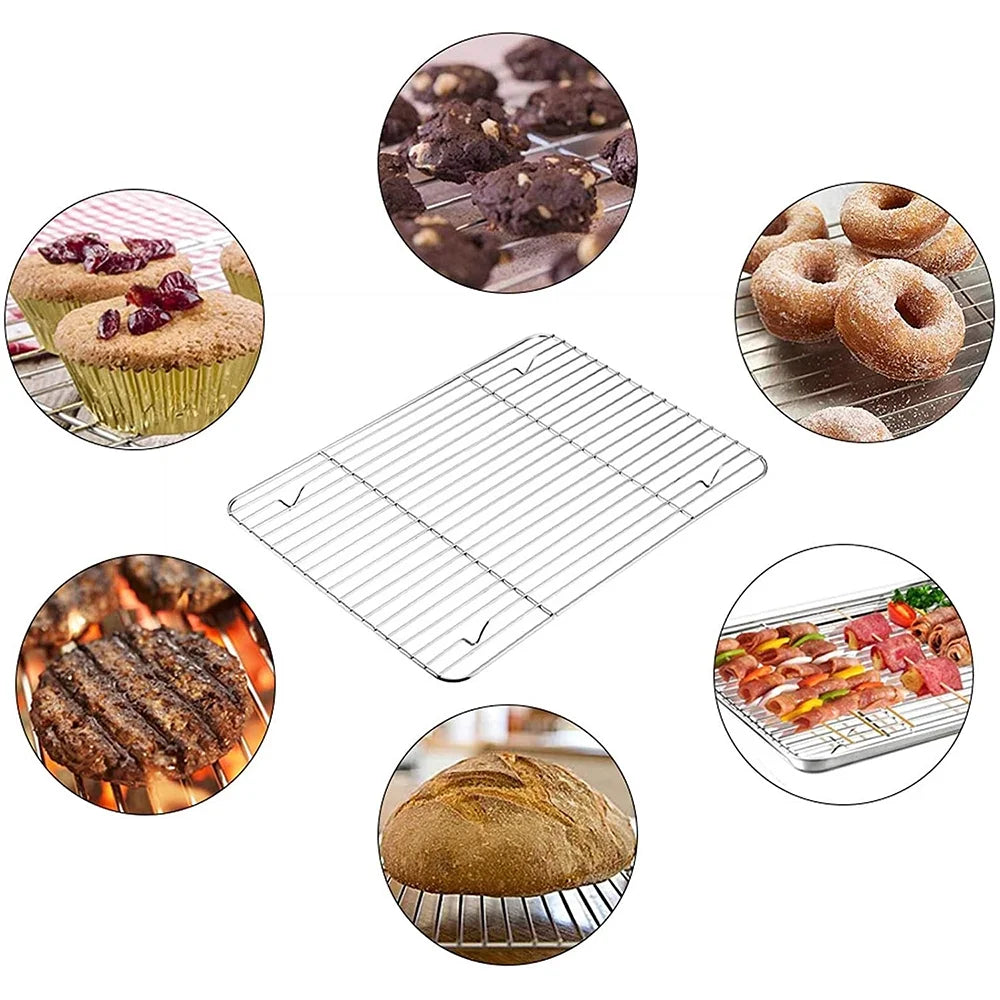 VeSteel Baking Sheet with Rack Set, Stainless Steel, 6 Pieces H75103