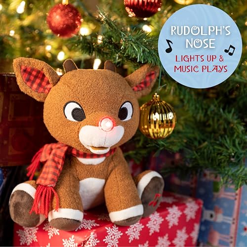 Rudolph the Red-Nosed Reindeer Plush Toy with Music & Lights X48937