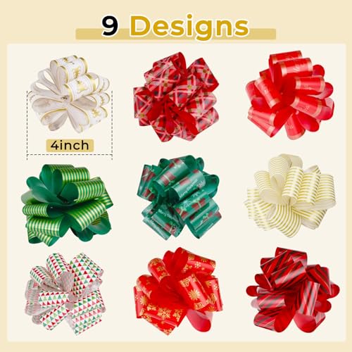ONTODEX 27PCS Christmas Gift Wrap Bows for Presents B34559