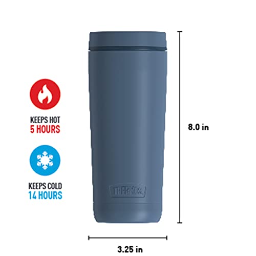 THERMOS ALTA SERIES Stainless Steel Tumbler 18 oz, Matte Steel/Espresso Black U63813