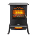 1500w Electric Stove Heater, 16.6" Freestanding Indoor Fireplace with Realistic 3D Flame Effect and Overheating Protection, Infrared Space Heater, ETL Certification