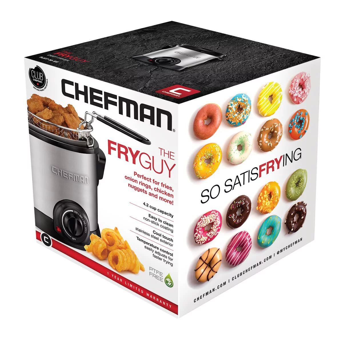 Chefman Fry Guy 1 Liter Deep Fryer, Stainless Steel U348668