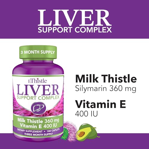 Milk Thistle & Vitamin E Liver Wellness Supplement, 180 Caplets F32792