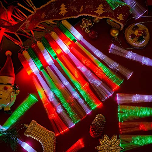 Kasyat 10 Pieces LED Fiber Optic Glow Wands for Party Favors P397