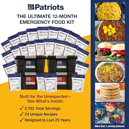 4Patriots 2-Week Survival Food Kit, 84 Servings, 25-Year Shelf Life T5486
